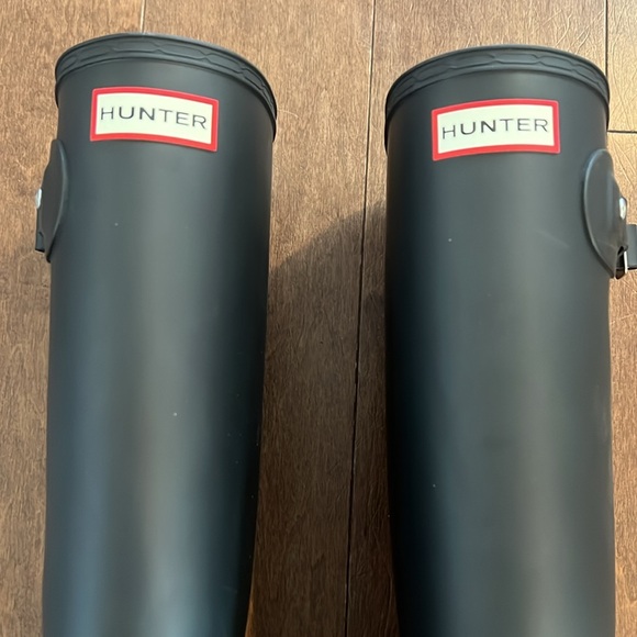 Hunter Original Tall Boots Black Matte Size 9 LIKE NEW - Picture 5 of 16